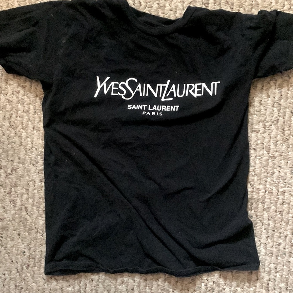 Yves Saint Laurent Paris Black Tshirt